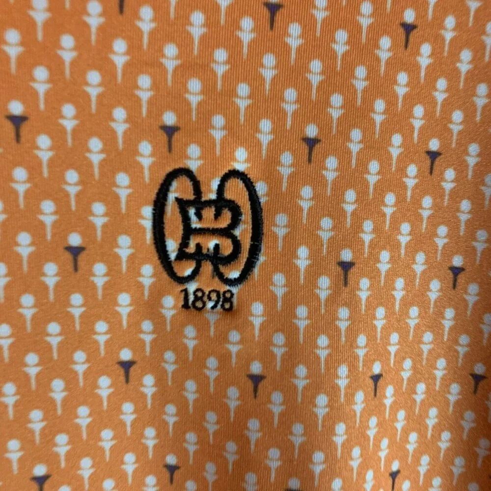 RLX Ralph Lauren Men's B&O Railroad Museum Golf Polo Shirt in Orange Size L 8971